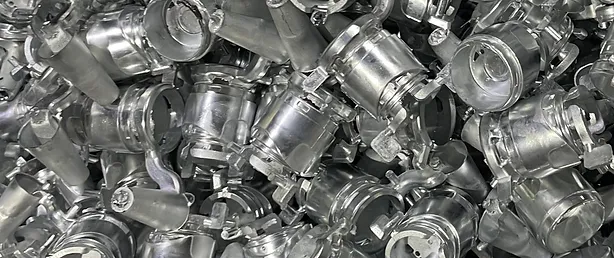 Aluminum die casting for large volume parts