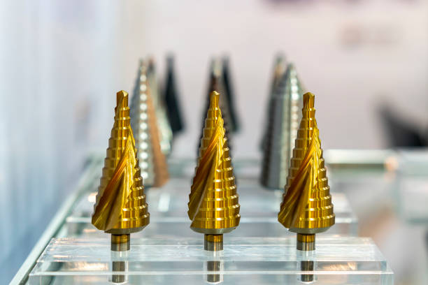 Conical step drill bit for sheet metal hole drilling
