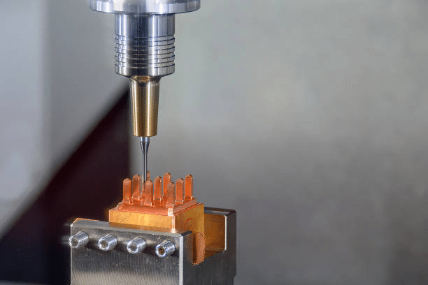 Hole center drill process on bronze material