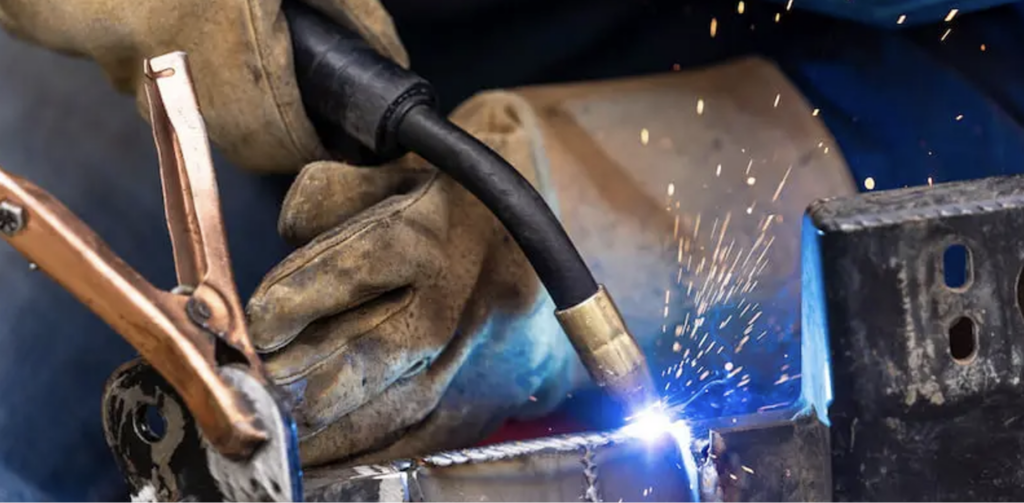 A mig welding operation