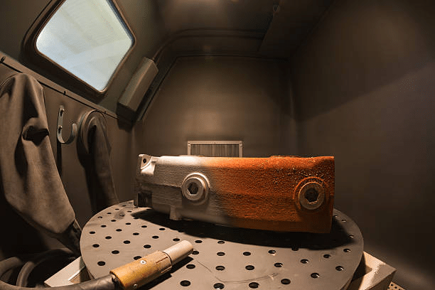 Sand blasting surface finish