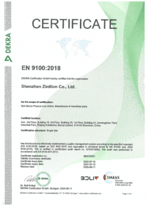 certificat EN9100:2018