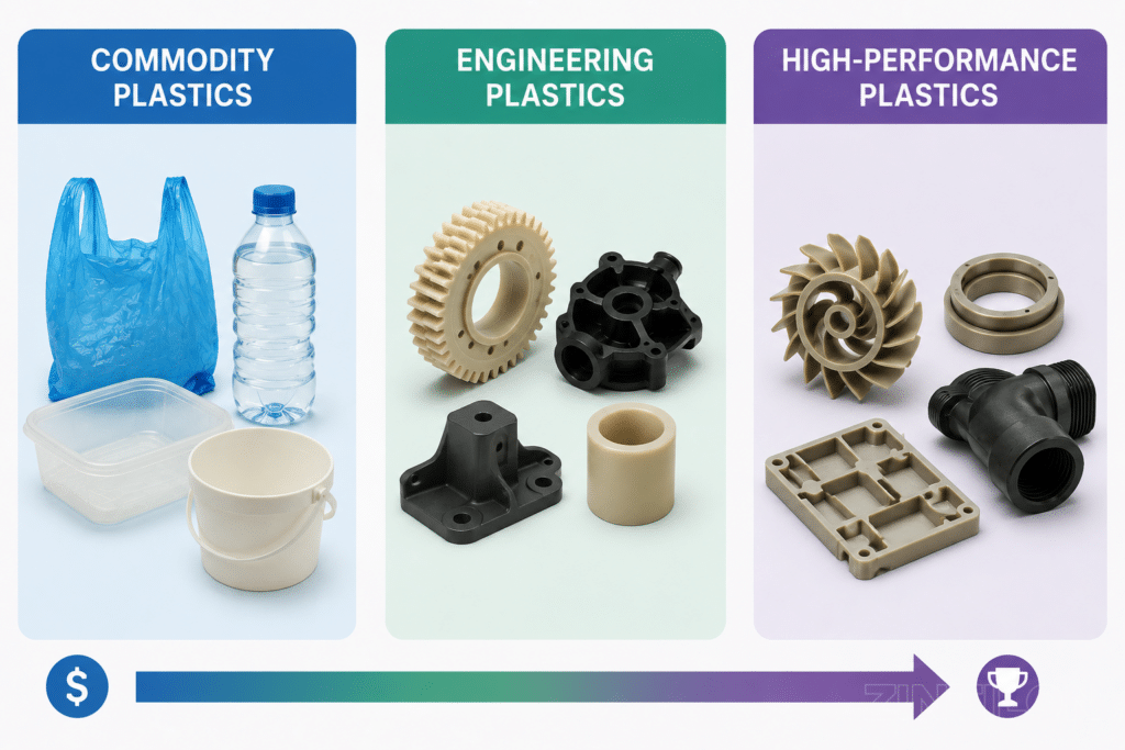 Tipos de materiais plásticos